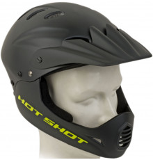 Шлем AUTHOR Freeride/DH FullFace ABS-HARD SHELL 3 в 1, Hot Shot X9 INMOLD, 640гр, 193 Matt Blk 17отв