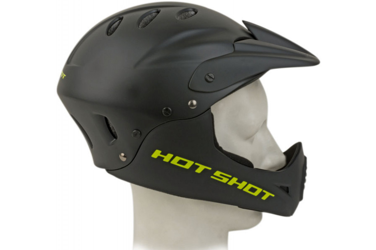 Шлем AUTHOR Freeride/DH FullFace ABS-HARD SHELL 3 в 1, Hot Shot X9 INMOLD, 640гр, 193 Matt Blk 17отв