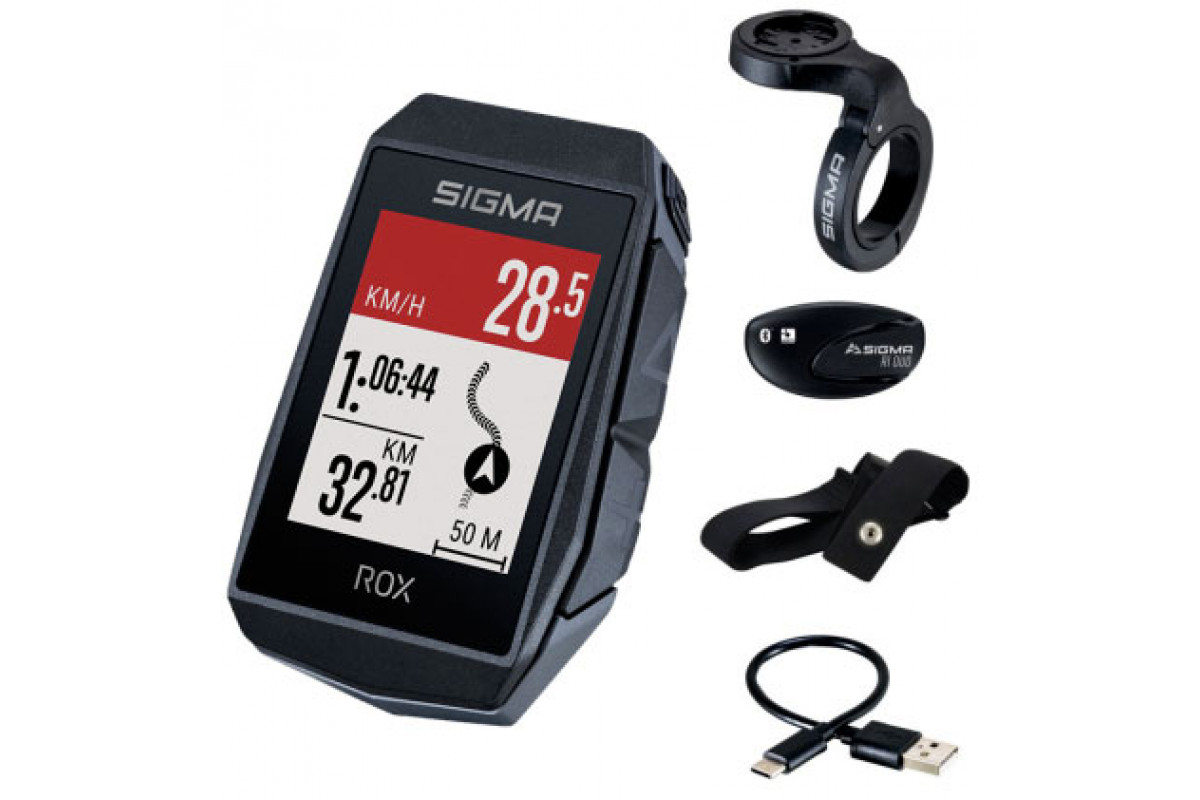 Велокомпьютер Sigma ROX 11.1 EVO (Black) HR Set 150, GPS, BLUETOOTH (Android, IOS) черный