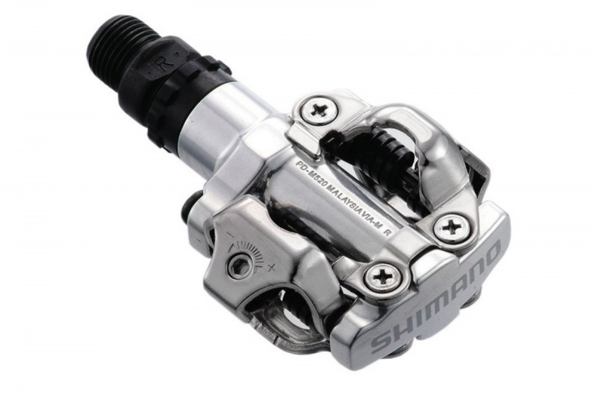 Педали Shimano PD-M520 серебр с шипами EPDM520S