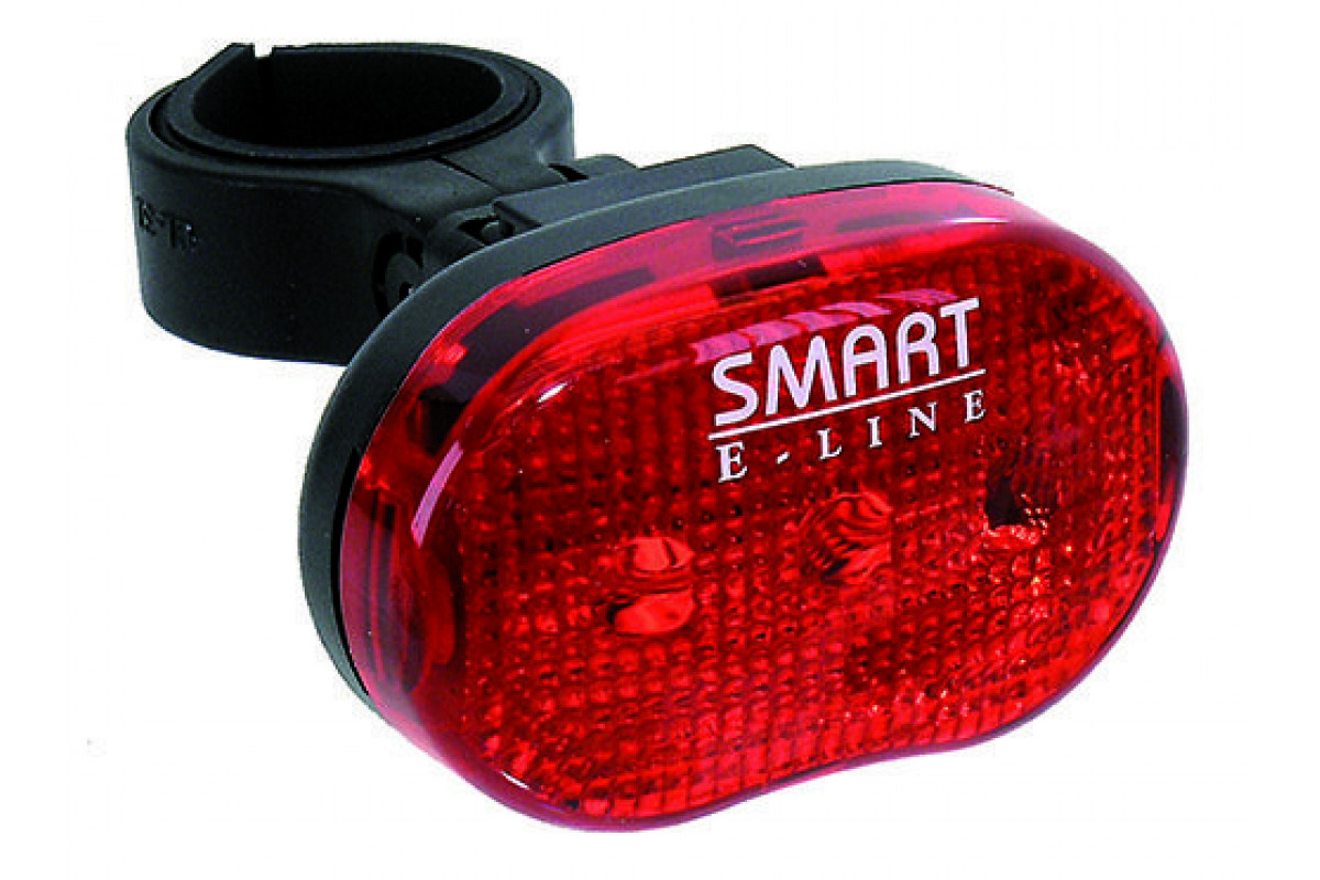Фонарь 5-221500 3д повыш. ярк./3ф красный с батар. SMART