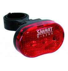 Фонарь 5-221500 3д повыш. ярк./3ф красный с батар. SMART