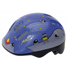 Шлем VENTURA 5-731125 с сеточкой 6отв. 52-56см Space голубой, светоотражат., дет/подростковый