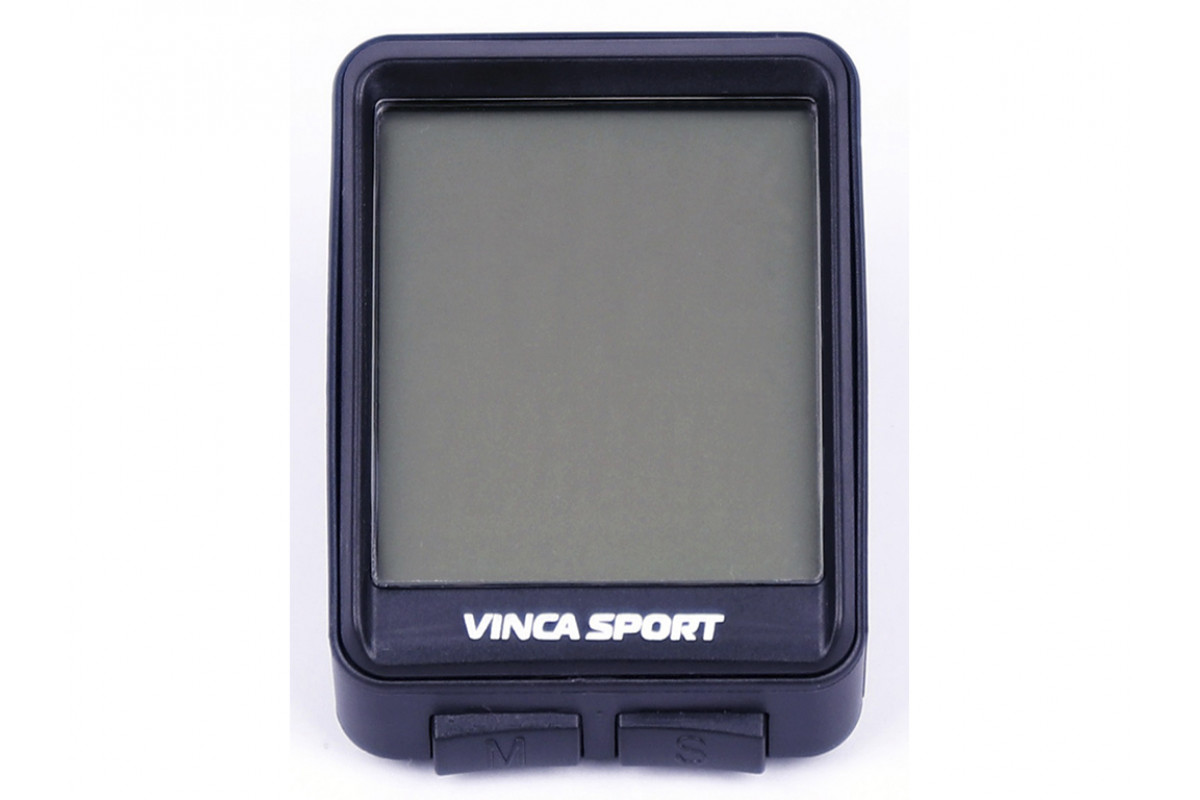Велокомпьютер 12 функций V-1507 беспроводной. черный  с черным Vinca Sport