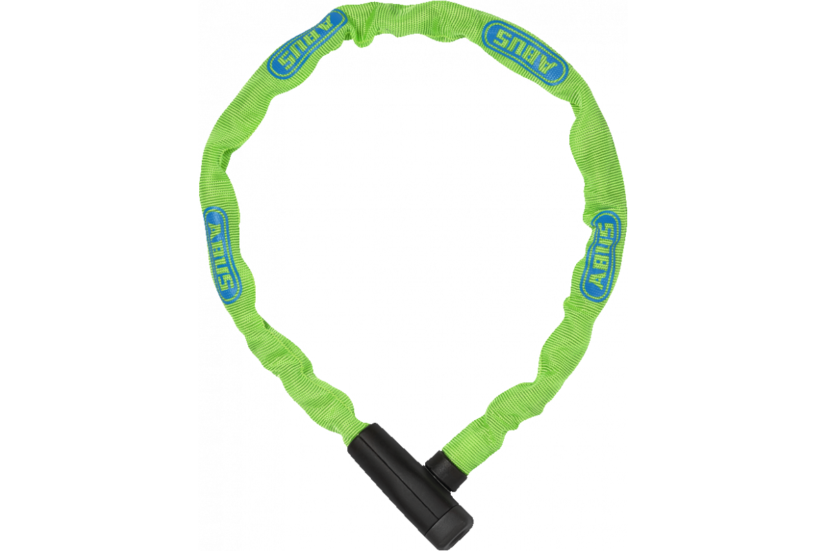 Велозамок ABUS цепь 5мм, ключ, Steel-O-Chain 5805K/75см класс защиты 5/15, 780гр, лаймовый 724916