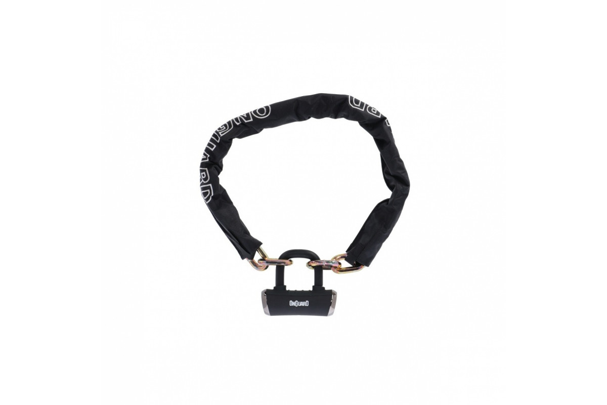 Велозамок ONGUARD MASTIFF 4 ключа+1 с подсветкой,  Boxer U-lock цепь 110см х 10мм LCK-35-01